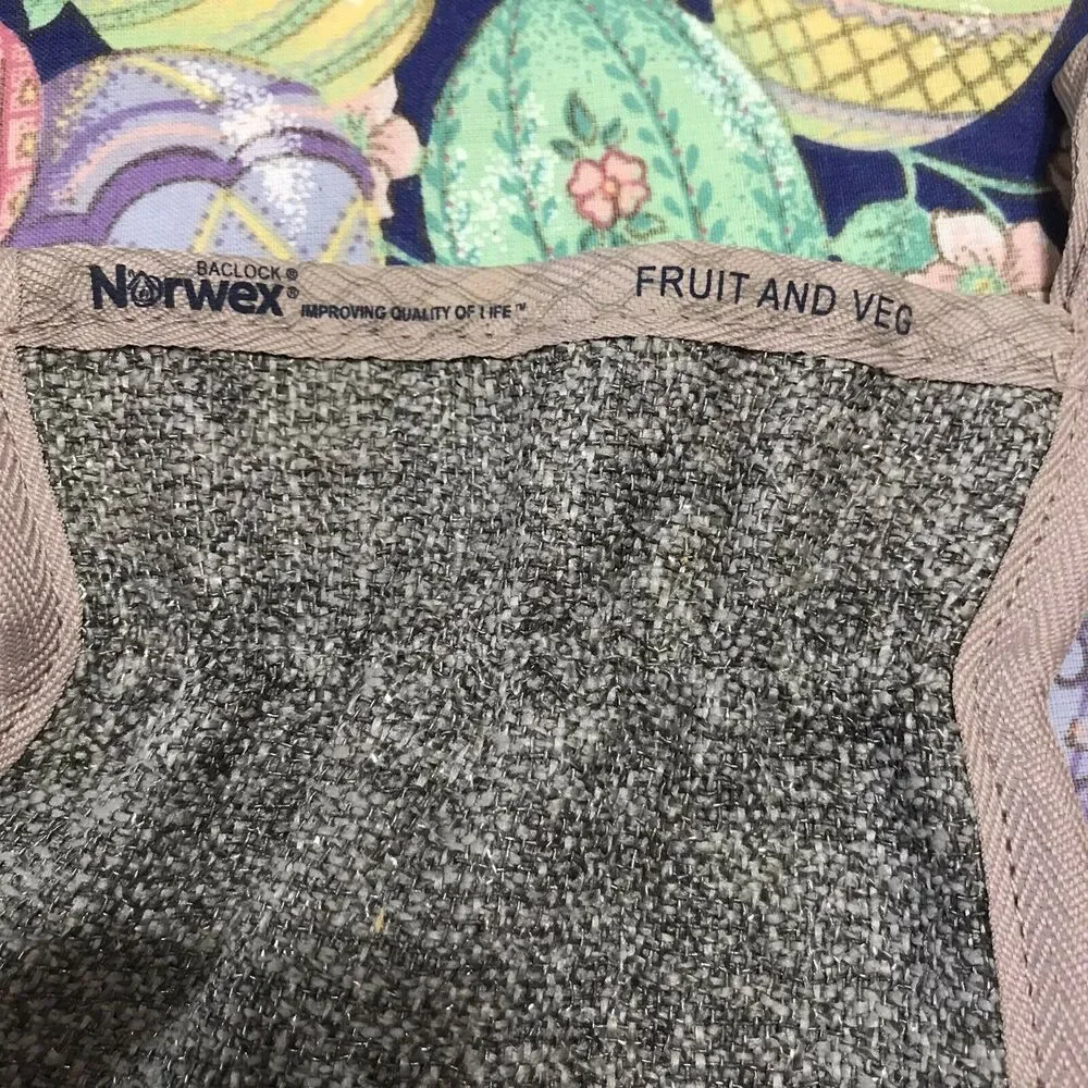 Norwex Fruit and Veg Scrub Mitt Gray BacLock Microfiber Produce Cleaner